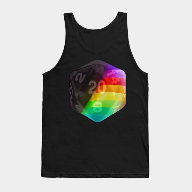 Nat20 Dark Rainbow Tank Top by Geomhectic